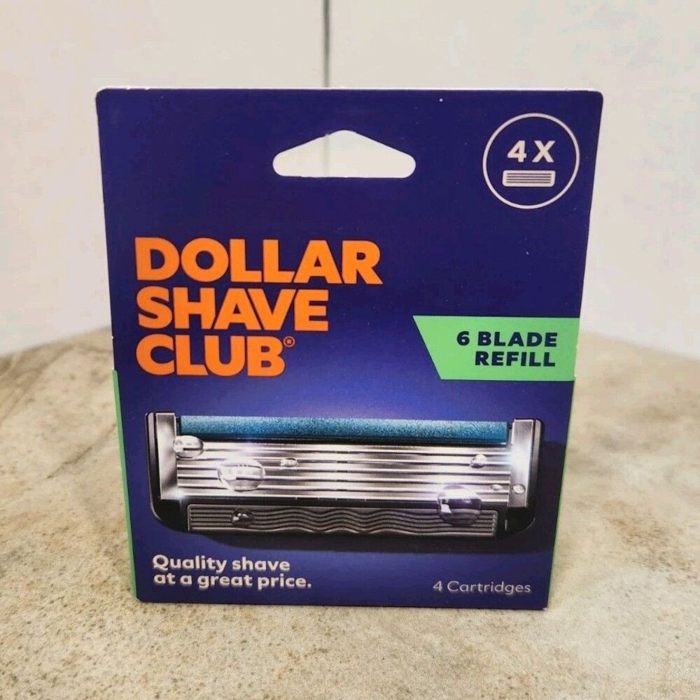 Dollar Shave Club 6-Blade Refill Cartridges 4ct for Club Series Handle Brand New